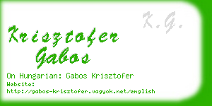 krisztofer gabos business card